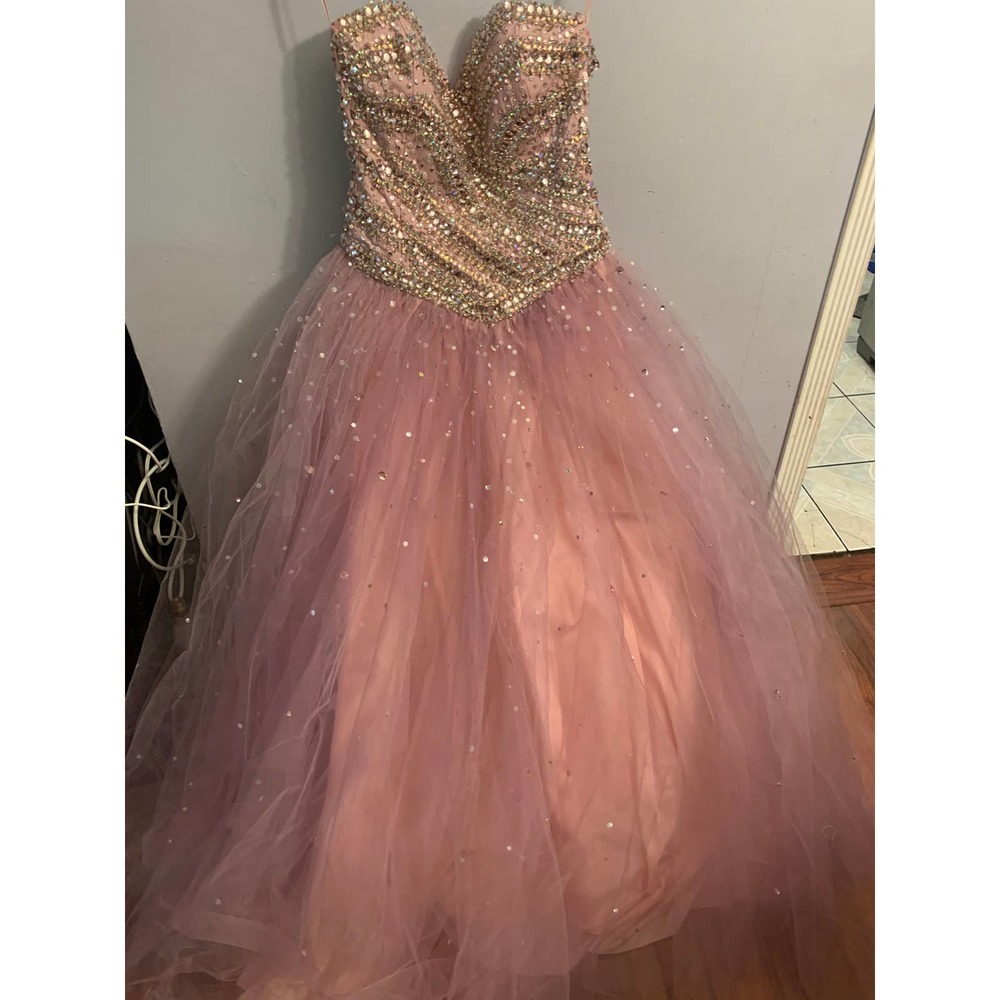 16 quinceanera formal prom pagent dress xs pink